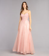 Lexi Glitter Corset A-Line Ball Gown