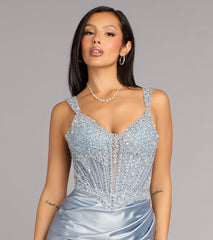 Aaliyah Rhinestone Corset Formal Dress