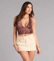 Sweet But Bold Polka Dot Halter Top