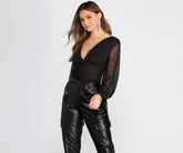 Plunge Into Style Mesh Top