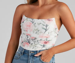 Rose Bliss Floral Mesh Corset
