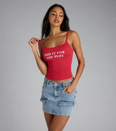 Did It For The Plot Graphic Tank Top