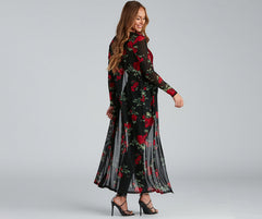 Blooming Beauty Floral Print Duster