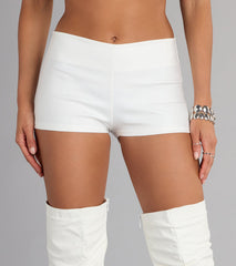 Level Up Faux Leather Hot Shorts