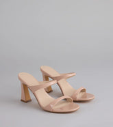 Chic Strut Strappy Block Heel Mules