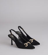 High Society Rhinestone Slingback Heels