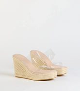 Stylish Transparency Espadrille Wedges