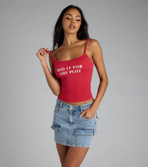 Did It For The Plot Graphic Tank Top