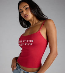 Did It For The Plot Graphic Tank Top