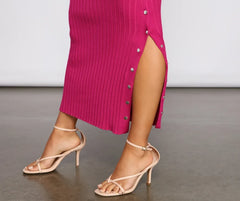 Button Up In Style Midi Dress