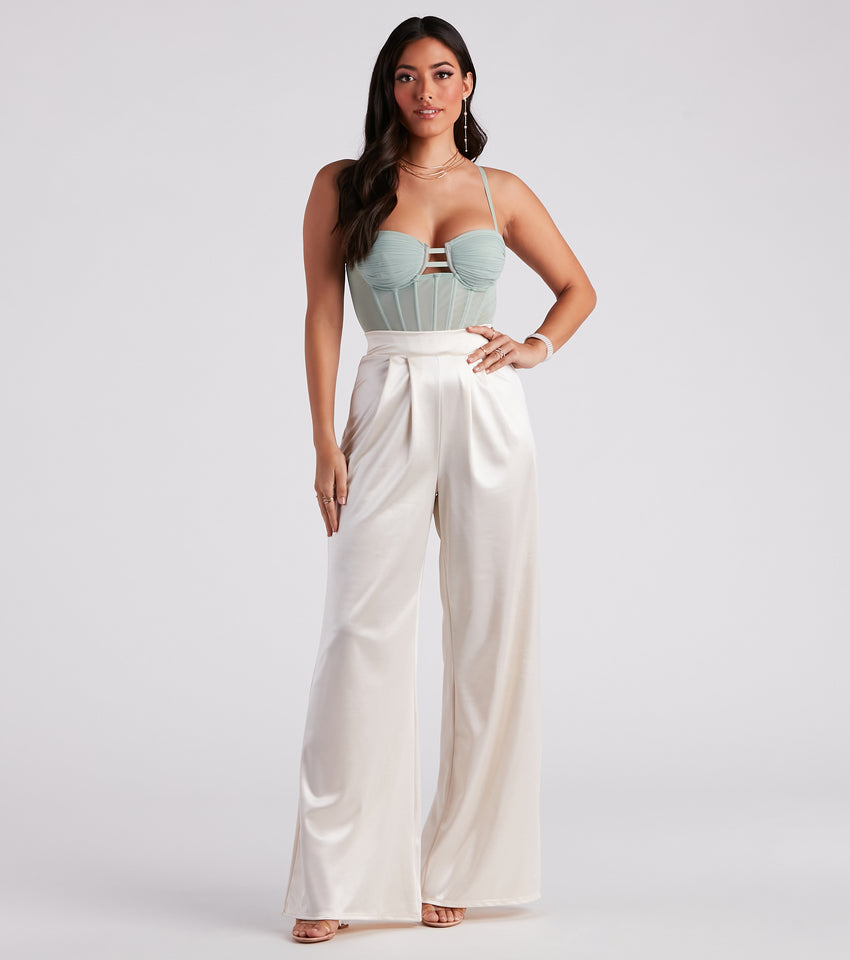 Trending In Satin High Rise Pants