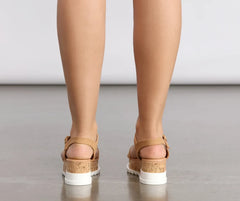 Sporty Cork Platform Sandals
